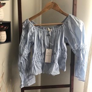 WAYF light blue blouse